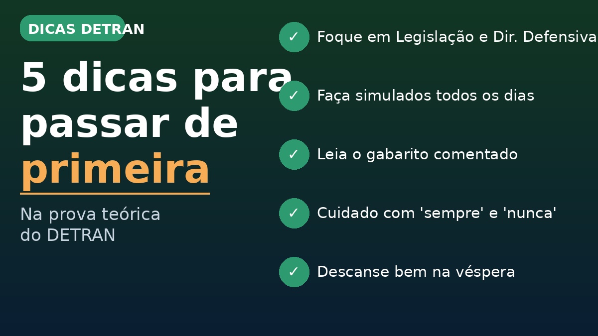 Dicas para passar na prova